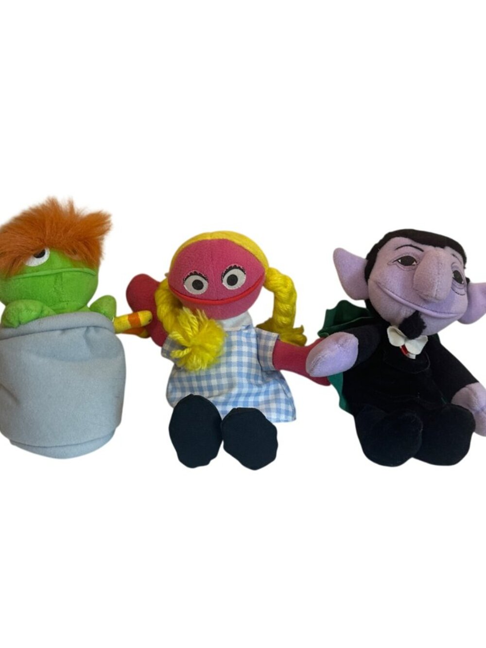 Vintage Tyco Sesame Street Beans Plush Betty Lou Oscar the Grouch Count Dracula
